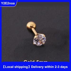 【Local shipping】 1 Piece 4 Prong Rhinestone Ear Studs Earrings For Women Men Tragus Cartilage Standard Lobe Jewelry Gift