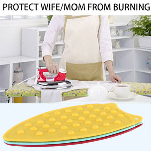 Fast Shipping Multicolor Silicone Iron Hot Protection Rest Pads Mats Safe Surface Iron Coaster Stand Mat Holder Ironing Pad Insulation Boards Iron Pad