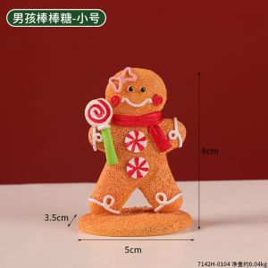 Christmas Cartoon Gingerbread Ornaments Christmas Window Decoration Resin Ornaments Childrens Holiday Gifts Resin Crafts
