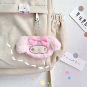 Sanrio Plush Keychain My Melody Pom Purin Hello Kitty Cartoon Animal Plush Key Chain Bag Pendant Backpack Decoration
