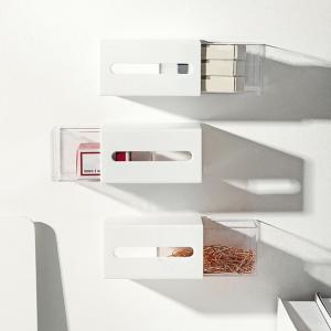 Home Storage Rack Organizer Holder Wall Mounted Punch Free PS Creative Anti-deform Storage Box For Home Bathroom Accessories