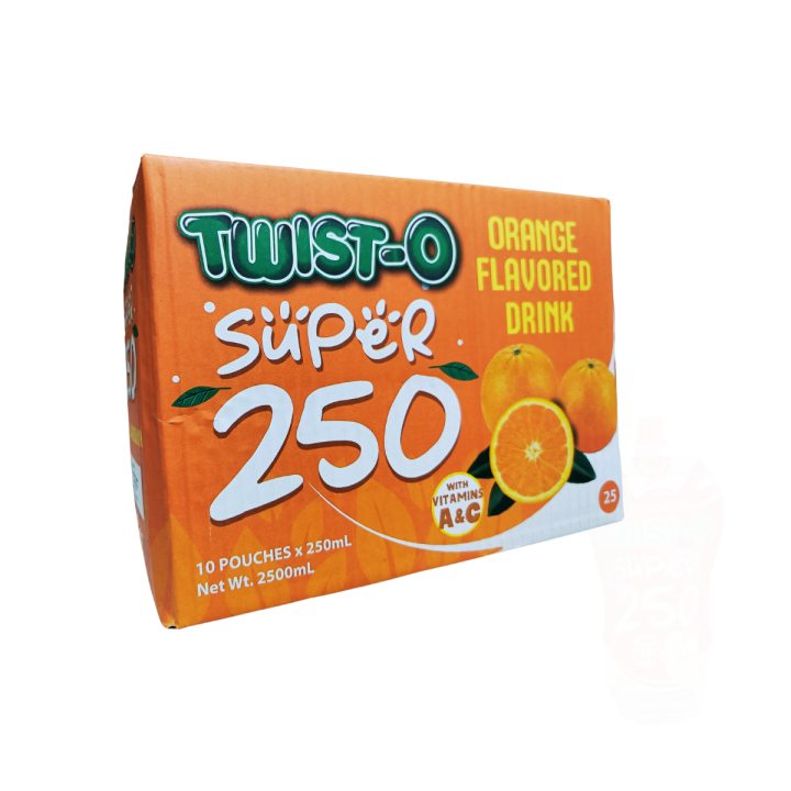 Twist-O Super 250 Orange Flavored Drink with Vitamin A and C Resealable ...