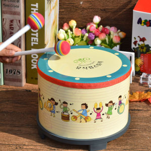 Cartoon Floor Drum Orff Percussion Instrument   Childrens Early Education Teaching Aids Kindergarten Props Percussion Drum Korean Floor Drum