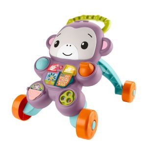 [ONLINE EXCLUSIVE] Fisher-Price Purple Monkey Walker Baby Learning Toy With Music & Lights (JFD92)