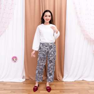 Ayda - Kulot Zebra /Celana Kulot Wanita / Kulot Motif Zebra