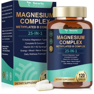 High Absorption Multi Magnesium Complex with Active B12 Folate Choline & Inositol Vitamin D3 K2