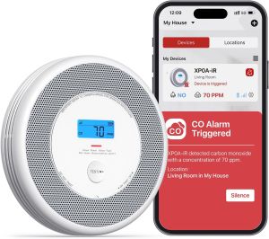 เครื่องตรวจจับควันและก๊าซคาร์บอนมอนอกไซด์อัจฉริยะ X-Sense พร้อมระบบบอกตำแหน่งด้วยเสียง เครื่องตรวจจับควันและก๊าซคาร์บอนมอนอกไซด์แบบ Wi-Fi รุ่นรวมฟังก์ชัน พร้อมการแจ้งเตือนแบบเรียลไทม์ผ่านแอป รุ่น XP0A-iR