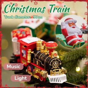 Christmas Electric Train Track Set Toys Hanging Light Music Train Educational Toy Christmas Gift
