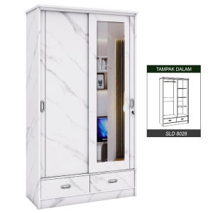 Lemari Baju 2 Pintu Sliding (EXTRA LARGE)