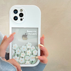 💯【Phone Case】+FREE Shipping 💯 Ins Japanese Korean Full Screen Daisy Flower Suitable For iPhone 15 14 13 12 11 Pro Max X Xr Xs Max Phone Case TrendyTransparent New Anti Drop 14 Plus Protective Cover Female