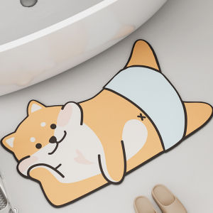 Diatomite Mat Cartoon Non-slip Mat Floor Bathroom Mat Mud Toilet Pad Quick-Drying Bath Mat Floor Mat