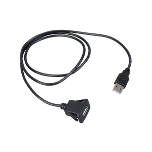 Automotive USB Extension Cord Square Port Extension Cable 480Mbps Transfer Speed Dashboards Mount Design 1M for Trucks
