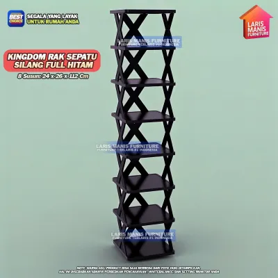 Rak Sepatu 4 Susun Serbaguna Rak Sandal Portable Bahan Plastik Kuat Rak Sepatu Pandora