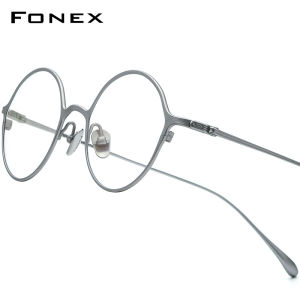 FONEX Titanium Glasses Frame Women Brand Design Vintage Retro Round Eyeglasses Men Full-Rim Japanese High-Quality Ultralight Optical Eyewear 85752