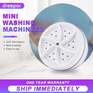 Dreepor Portable Mini Ultrasonic Turbine Washing Machine Ultrasonic Personal Laundry Wash Machine Portable Travel Turbo