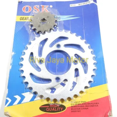 Gear Belakang + Depan Set Smash New 36t+14t Smash Lama Shogun 110 125 Arashi Titan Shogun New Satria Fu Lama Old Barong Tornado Rc 35t/14t 40t/14t 43t/14t 45t/12t 35 /14T 50T/12T