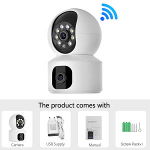 Konow V380 PRO Dual Lens CCTV Camera Wifi/4G Connect to Cellphon 8MP HD Multiple Night Vision Security Two-way Audio
