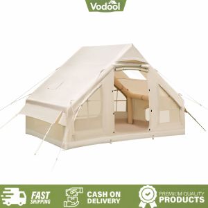 [VSC] 6.3 Square Meters Self-Inflating Tent Rainproof Automatic Inflatable Tent W/Hand Pump Portable 4 Season Air Tent for Camping