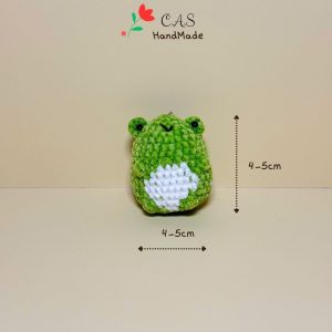 [Có sẵn] Móc khóa len bé thỏ và ếch handmade sợi len nhung siêu đáng yêu móc chìa khóa