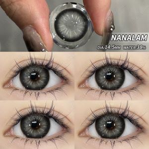 eyeshare Softlens NANALAM Brown Softlens Lensa Kontak Warna Bigeyes 14.5MM Softlens Blue Gray Softlenes Soflen