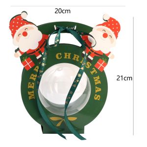 10PCS Portable Christmas Apple Candy Storage Box Xmas Eve Gift Packaging Boxes for Festival Party Kids Favor Decoration