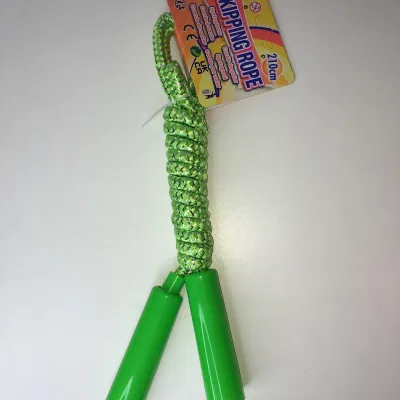 Jumping Rope Anti-slip Small-size Pvc Handle Polyester Cotton Braided Kids Skipping Rope for School and Home Use