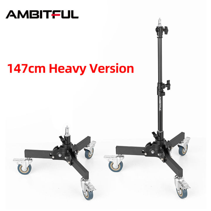 AMBITFUL 20-147cm ล้อและขาตั้งหลอดไฟสำหรับสตูดิโอรีเฟลกเตอร์,สตูดิโอแฟลชไฟ LED ขนาด