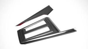 Cornerr For VW Golf 8 MK8 GTE GTI GTD 2020-2025 RHD Carbon Fiber Car Interior Center Gear Shift Panel Button Frame Without Slots Style Z5Q1T