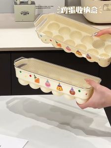Egg Storage Container 12 Grid Fridge Organizer Box with Lid Freshness Tray Kitchen Tool Kotak Telur