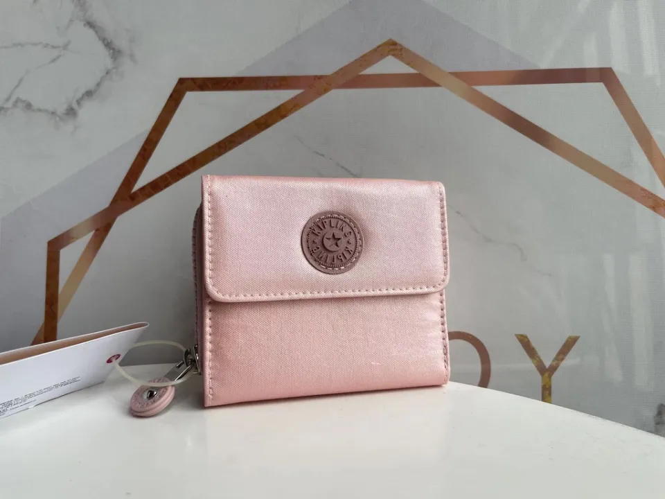 Kipling Pink New Money Small Credit Card Wallet Zip Around Travel AC7793  Nylon | eBay