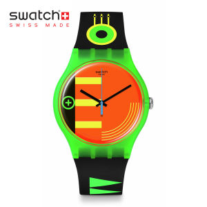 Swatch New Gent Biosourced SWATCH NEON RIDER SO29G106 Black Silicon Strap Watch