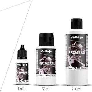 Vallejo 17/60/200ml Acrylic Surface Primer White Black Gray Base Coat Paint for Airbrush Statue Scale Model Painting Supplies