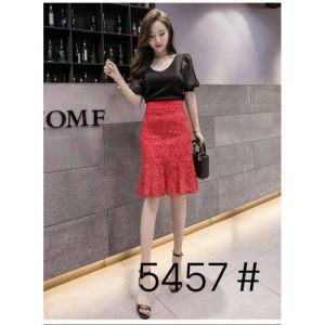 MM 5457 Rok brukat import PENCIL SKIRT OFFICAL bahan katun brukat tebal halus + IMPORT