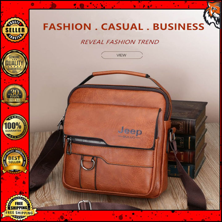 Original JEEP BULUO Luxury Brand Men Messenger Bags Crossbody Business  Casual Handbag Male Spliter Leather Shoulder Bag Large Capacity Shoulder  Bag