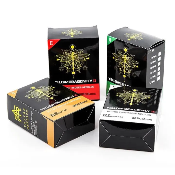20pcs%20Yellow%20Dragonfly%20V2%20Tattoo%20Cartridge%20Needles%204%20color%20cap%20for%20RL/RS/RM/M1%20-%20Image%205