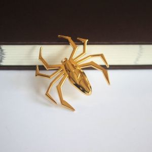 COUPLECOL 3D Spider Shape Gold/Silver Emblem Chrome Car Metal Sticker Chrome Spider Badge Ornament Auto Emblem Decal 3D Car Sticker Motor Decal 3D Spider Shape Car Sticker