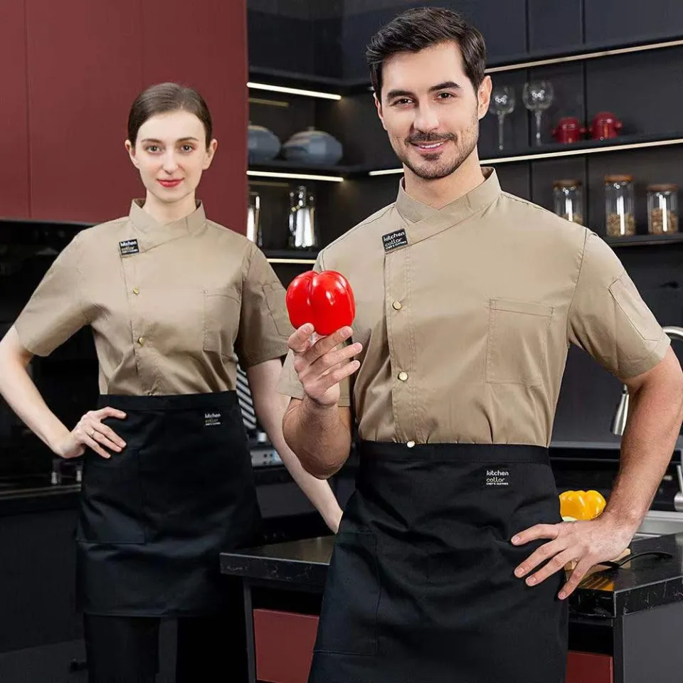 Short Sleeve- Chef Uniform, Kitchen Cooking Jacket
