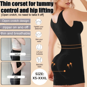 Thin Corset For Tummy Control And Hip Lifting Open Crotch One-Piece Body Slimming Belly Contraction Waist Belt