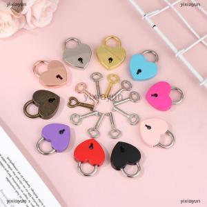 [COD] yixiayun Heart Shape Padlock Luggage Hardware Locks W Lock For Jewelry Box Diary Book