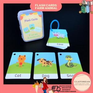 CLAIYDREAM FLASHCARD KARTU BELAJAR ANAK KARAKTER BAHASA INGGRIS