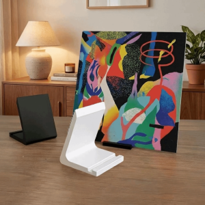 MANKA Plastic Record Player Holder 3D Printed Slanted Support Vinyl Record Display Rack Modern Minimalist Vinyl Record Stand for Home
