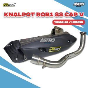 Knalpot Honda Rob1 Type Cap-V High Power untuk BeaT Fi Scoopy Fi ESP NMAX AEROX Vario 125 Vario 150 ADV 150 Fazio PCX 150