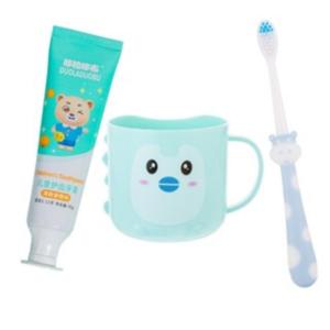 3pcs Baby Toothbrush Cup Toothpaste Toothbrush Set Low Fluoride Toothpaste To Prevent Tooth Decay