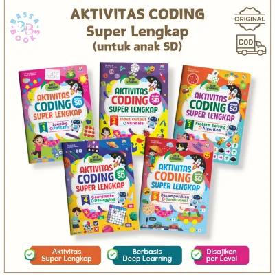 [Ready Stock] Paket Aktivitas Coding Super Lengkap untuk Anak SD Softcover Ziyadbooks