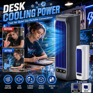 Mini Air Cooler Fan for Desk Electric Cooling Fan Portable Table Fan Quiet Compact Desktop Fan Adjustable Airflow Summer Fan for Office Home Study Dorm Room Personal