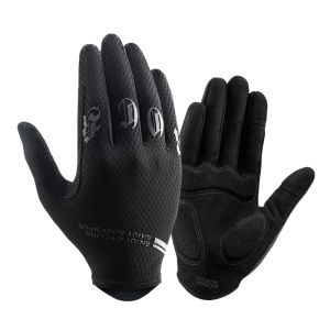 ROCKBROS Cycling Gloves Breathable Touch Screen Riding Full-finger Gloves Shockproof Anti-slip Elatic MTB Road Bike Gloves