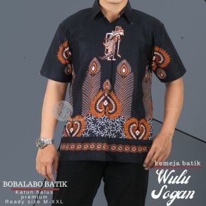Hem Batik Cowok Lengan Panjang | Kemeja Batik Lapis Furing Wulu Sogan Bahan Katun Halus Premium