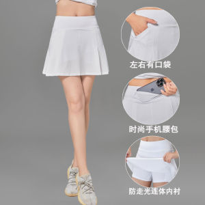 New Sports Tennis Skirts Badminton Golf Skort Skirt for Women Pleated Mini Skirt Quick Dry Running Skorts with Pocket