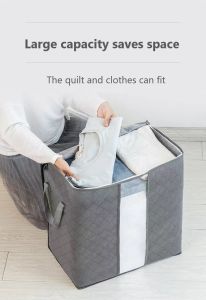 Transparent Bed Quilt Blankets Clothes Foldable Organizer Storage Bag