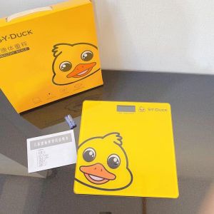 Cân Sức Khỏe 180kg Dùng Pin AAA (26X26 cm) - Cân Điện Tử Theo Dõi Cân Nặng Tiện Lợi Hình Vịt Vàng